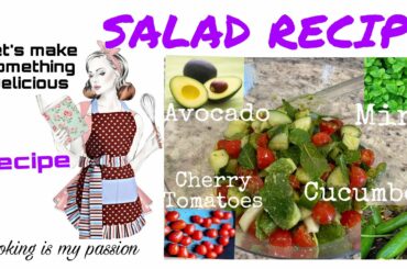 HOW TO MAKE MY SALAD RECIPE (AVOCADO/CUCUMBER/CHERRY TOMATOES & MINT