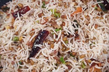 Moong Dal Rice/Green gram Rice/Healthy lunch box recipe..