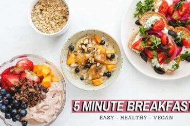 5 Minute Breakfast Recipes | Vegan & Healthy