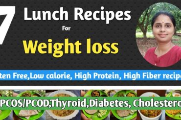 7 Lunch recipes for weight loss | Healthy lunch ideas |Weight loss thali |Diet recipe |Pharmeasy app