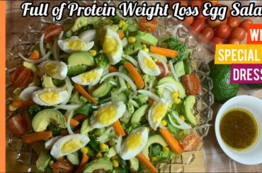 Weight Loss Egg Salad Recipe || healthy Egg salad with its dressing recipe by Kitchen with Muskan