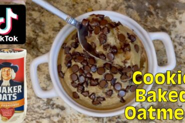 Viral TikTok Cookie Baked Oatmeal Recipe | Quick & Easy Breakfast | Healthy Breakfast Ideas | In 4K