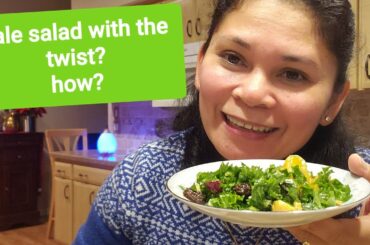 #kale #kalesalad #healthysalad How to make kale salad with a twisted healthy dressing