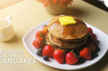 Banana Oatmeal Pancakes | Healthy Breakfast Recipe | Fluffy Pancakes without Sugar @Cook' omania