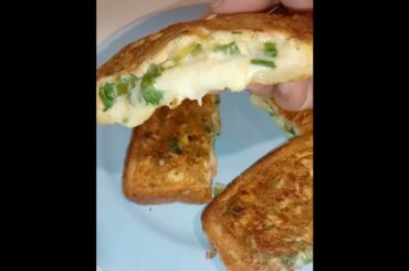 Cheesy Bread Sandwich Recipe|Quick Snack Recipe |Healthy Breakfast Recipe#shorts