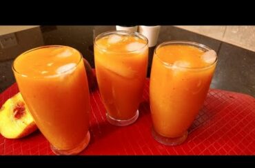 Fresh Peach Juice Recipe | Healthy Juice | Summer Drink Ideas By Mera kitchen||