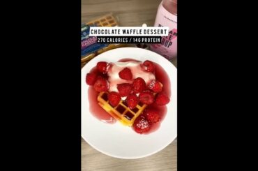 Chocolate Waffle Dessert |  Low calorie dessert!!