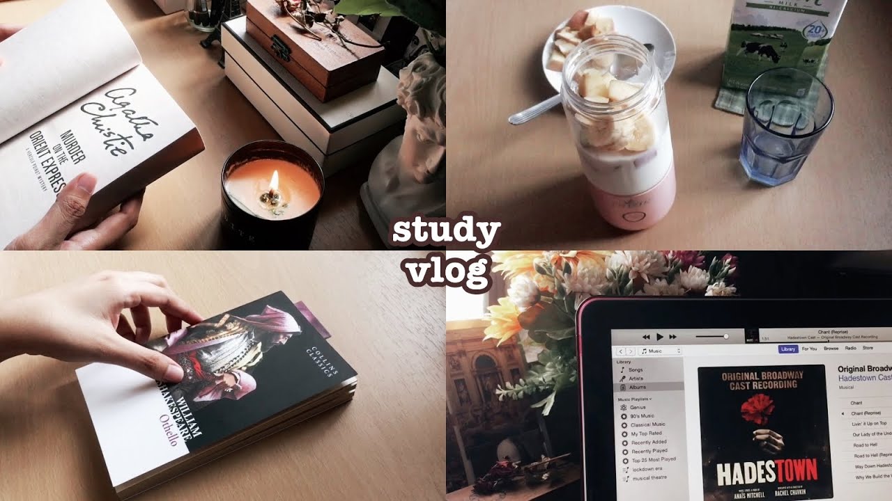 study vlog: reading agatha christie books & making healthy snacks study vlog: reading agatha christie books & making healthy snacks