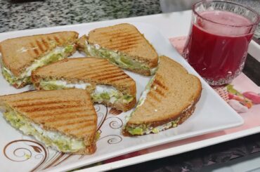 Avacado Boiled Egg Sandwich (Healthy Breakfast w Juice)