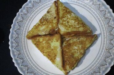 Mustard Potato Bell Pepper French Toast Sandwich/Dinner Recipes/Snack Recipe/French Toast Recipe 905