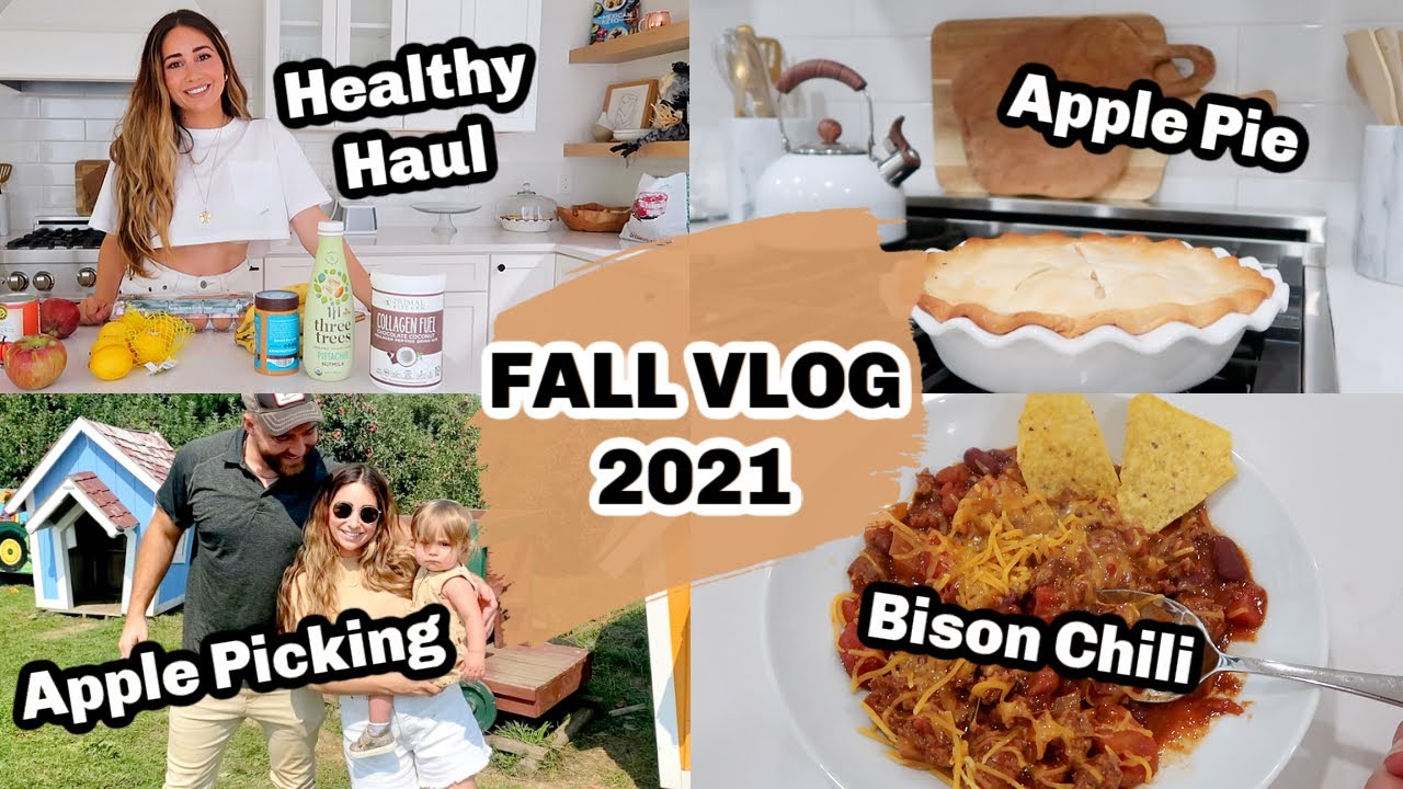 HEALTHY GROCERY HAUL, BISION CHILI, APPLE PIE RECIPE, FAMILY APPLE PICKING/ fall 2021 HEALTHY GROCERY HAUL, BISION CHILI, APPLE PIE RECIPE, FAMILY APPLE PICKING/ fall 2021
