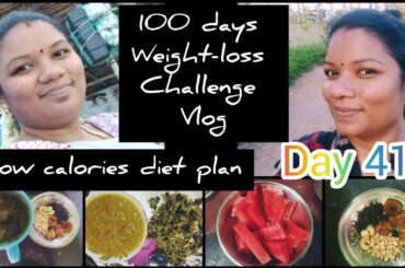 100 day's weight-loss challenge vlog / Day 41 low calorie diet plan Tamil