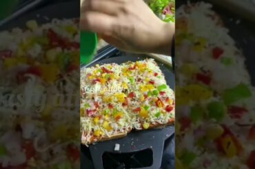 Bread Pizza Recipe|Pizza Bread on tawa #shorts #tastyattack #viral