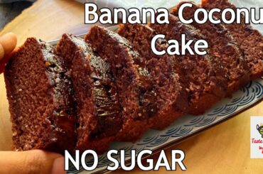 Healthy Whole wheat Coconut dates cake | spongy cake recipe | sugar free cake recipe | aata cake