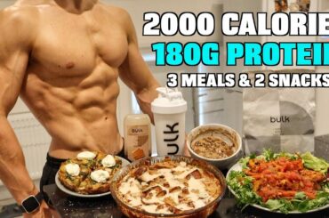 Full Day Of Eating 2000 Calories (High Protein) | *EASY* Meals to Lose Fat & Gain Muscle...