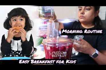 Mom's morning routine with 2 years old || Easy Breakfast Recipe for Toddler & Freezing Beetroot