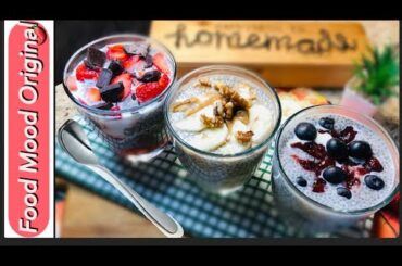 Chia Pudding - 3 Easy Healthy Recipes|  Vegan Breakfast Ideas | Quick and Tasty Desserts