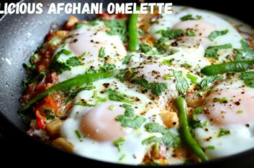 EASY AFGHANI OMELETTE RECIPE | Easy Breakfast Eggs With Potato | How To Make Afghani Eggs |