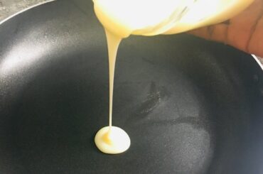 Condensed milk in a pan and dessert/treat ready in minutes. #yummy #recipe #cake