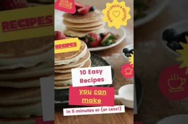 10 RECIPES You Can Make In 5 MINUTES| 10 Easy Meal Ideas #shorts