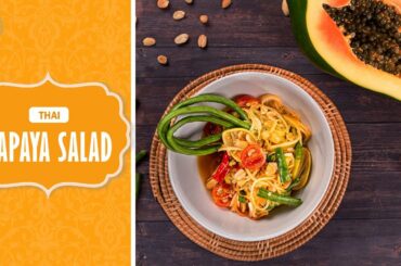 Thai Papaya Salad Recipe | Asli Thai Taste | Vegetarian Thai Recipe