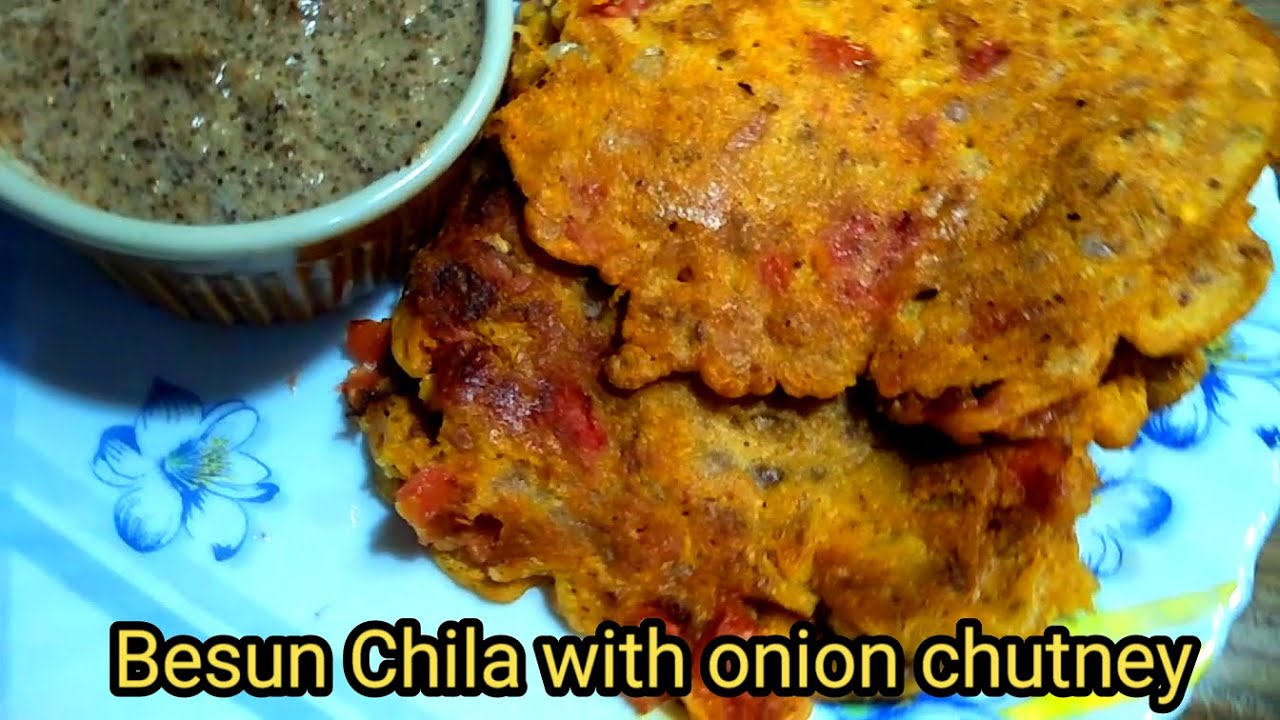 Besun Chila With Onion Chutney | Healthy Snack Recipe | Simplest Cooking Besun Chila With Onion Chutney | Healthy Snack Recipe | Simplest Cooking