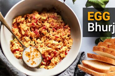 Healthy Breakfast | Fluffy Egg Bhurji | Egg Podimas recipe | Egg recipes | Bread toast stuffing