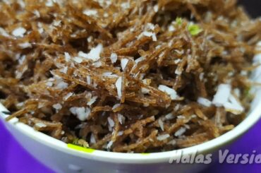 Healthy & Easy Ragi Sweet Semiya/Breakfast & Snacks Recipe/ Ragi Sweet Semiya Puttu