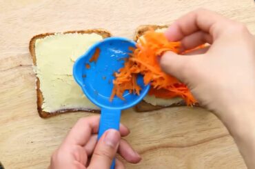 Hummus Sandwich Recipe with Carrot | Quick and Healthy Breakfast Recipes #hummussandwich