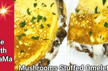 Mushrooms Stuffed Omelette | #ShortVideo | Healthy Breakfast Recipe | Life With MaMa