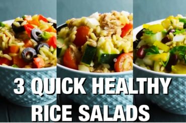 3 Quick Healthy Rice Salad Recipes!