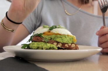 Woman Eating a Healthy Sandwich