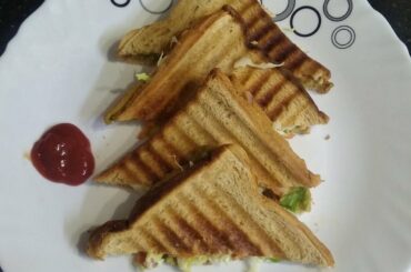 veg cheese sandwich//healthy wheat bread sandwich recipe