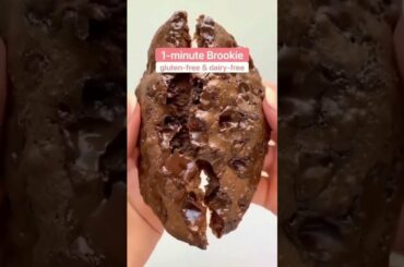 1 Minute Brownie Cookie | Gluten free and Dairy free snacks | Healthy Recipes at Home #shorts