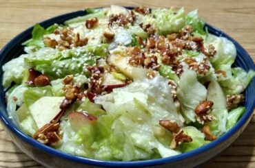 Healthy Salad With Honey Roasted Nuts & Sesame Dressing By My Own Recipes