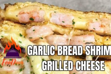 Healthy Recipes | Garlic Bread Shrimp Grilled Cheese | #shorts