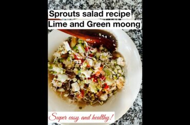 Lime and Moong Sprouts Salad recipe