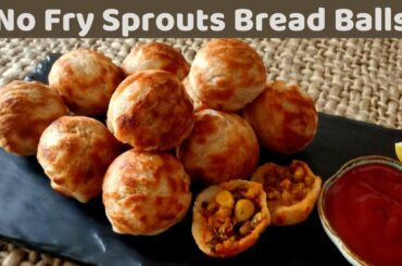 No Fry Snacks - Sprouts Corn Bread Balls | Healthy Bread Rolls Recipe  | Healthy  bread rolls Recipe