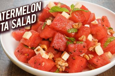 Quick And Easy Salad Recipe - Watermelon Feta Salad Recipe - Summer Special Recipe