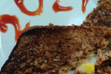 Corn sandwich/Quick Brown bread sandwich/Easy healthy wheat bread sandwich#shorts#youtubeshorts