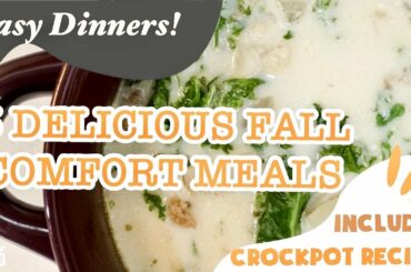 3 FALL COMFORT DINNERS | EASY FALL DINNER RECIPES | HEALTHY CROCKPOT DINNERS