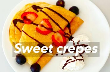 Sweet crepes recipe.Healthy breakfast recipe #shorts