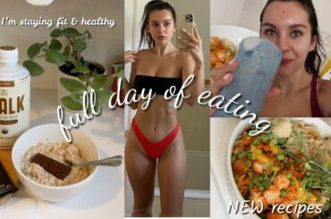 What I Eat in a Day to stay fit & healthy | NEW (yummy) recipes & meal ideas