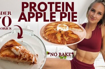 NO OVEN (low calorie) Protein Apple Pie pan recipe. Quick and easy!