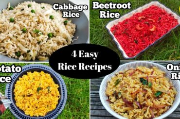 4 Easy Instant Rice Recipes | 4 Easy Lunch Box Recipes | Simple Rice Recipes | Lunch Box Ideas |