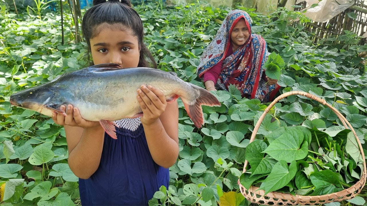 Most Healthy And Delicious Cooking Pangasius Fish Sweet Potato Leaves Recipe QUICK LUNCH MEAL PREP Most Healthy And Delicious Cooking Pangasius Fish Sweet Potato Leaves Recipe QUICK LUNCH MEAL PREP