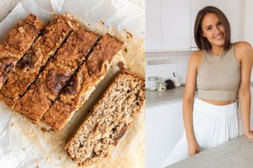 Healthy Vegan Banana Bread // 4 main ingredients (gluten-free & oil-free)