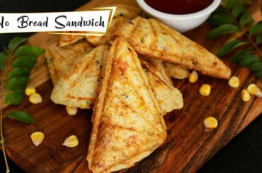 Healthy Oats Sandwich Without Bread | No Bread Sandwich Recipe | Healthy Sandwich