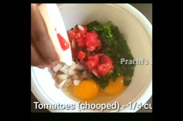 Healthy Breakfast Recipe | Palak Recipe | Spinach Omlete | YouTube shorts