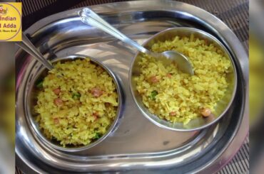 Healthy breakfast recipe#maharatrian poha recipe#shorts#indian food adda